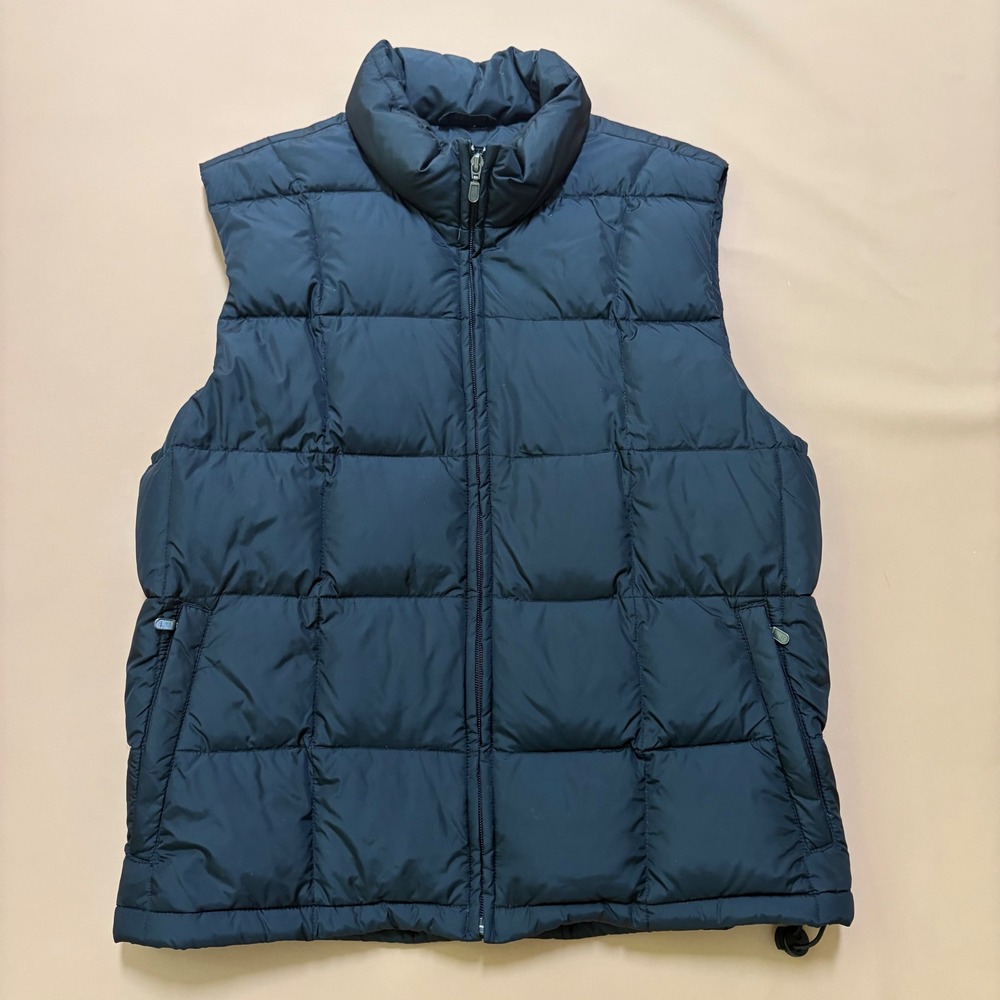 Eddie Bauer Mens Black Goose Down Puffer‎ Vest Quilted Full Zip Small Gorpcore